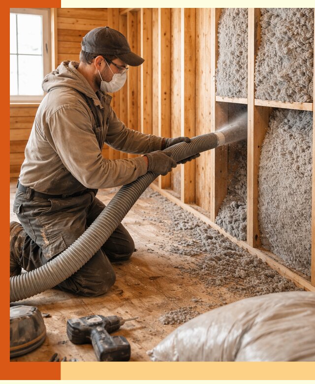 Утепление дачного дома эковатой в Коломне — быстро и надёжно