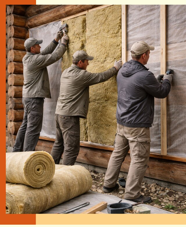 Утепление деревянного дома в Коломне эффективными технологиями