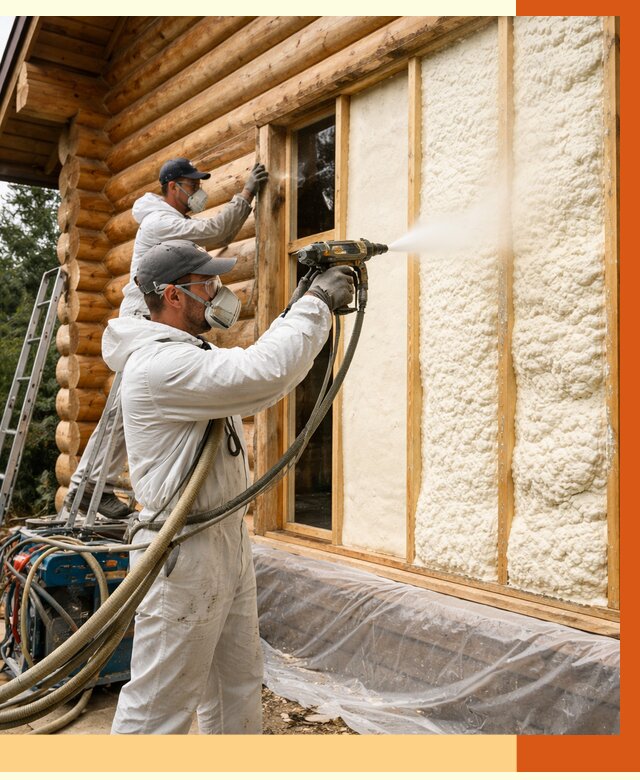 Утепление деревянного дома ППУ в Коломне от 4258 руб/м2 | ТепломастерКлм — под ключ