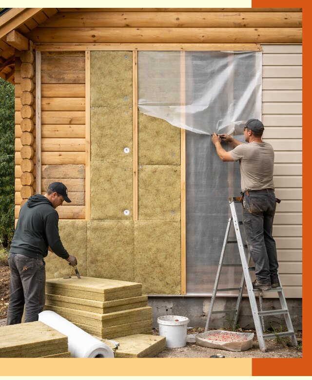 Утепление дома из бруса в Коломне от 3802 руб./м2 — работы под ключ | ТепломастерКлм