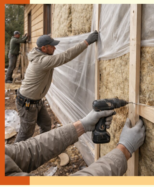 Утепление дома из бруса в Коломне качественно и долговечно