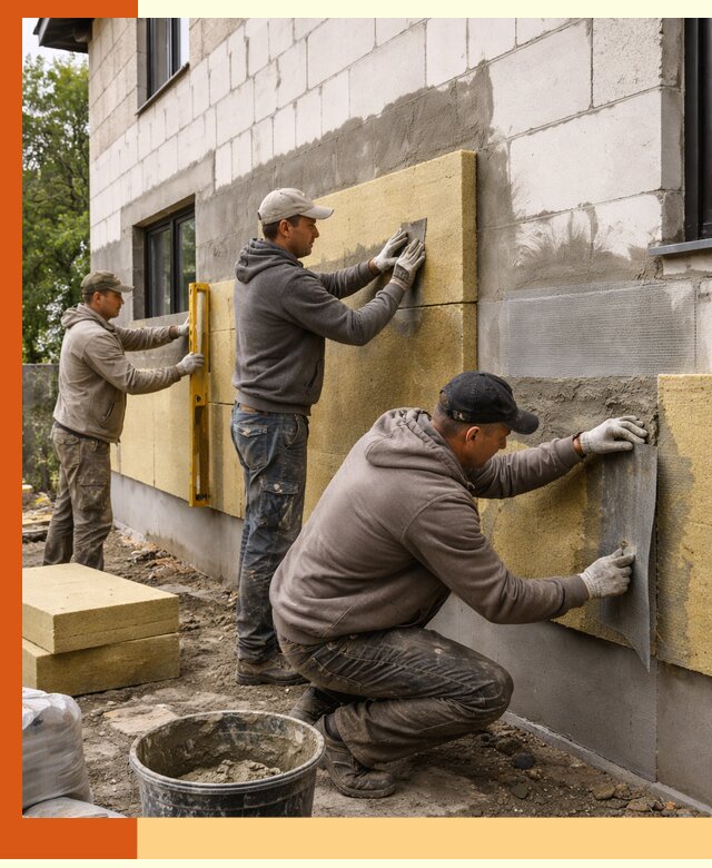 Утепление дома из газобетона в Коломне качественно и долговечно