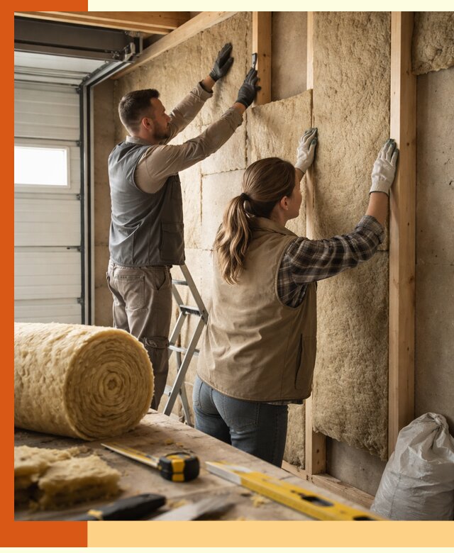Утепление гаража изнутри в Коломне: быстро и надежно