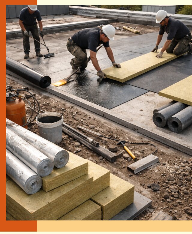 Утепление плоской крыши в Коломне — надежная теплоизоляция и герметизация