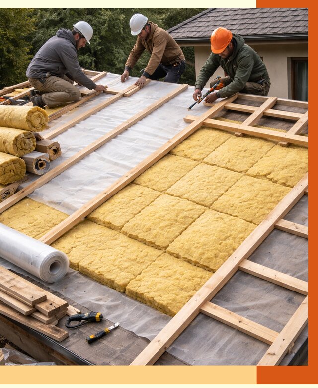 Утепление скатной крыши в Коломне от 1267 руб./м2 под ключ | ТепломастерКлм