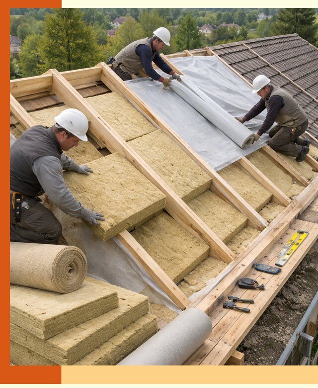 Утепление скатной крыши в Коломне качественно и надёжно