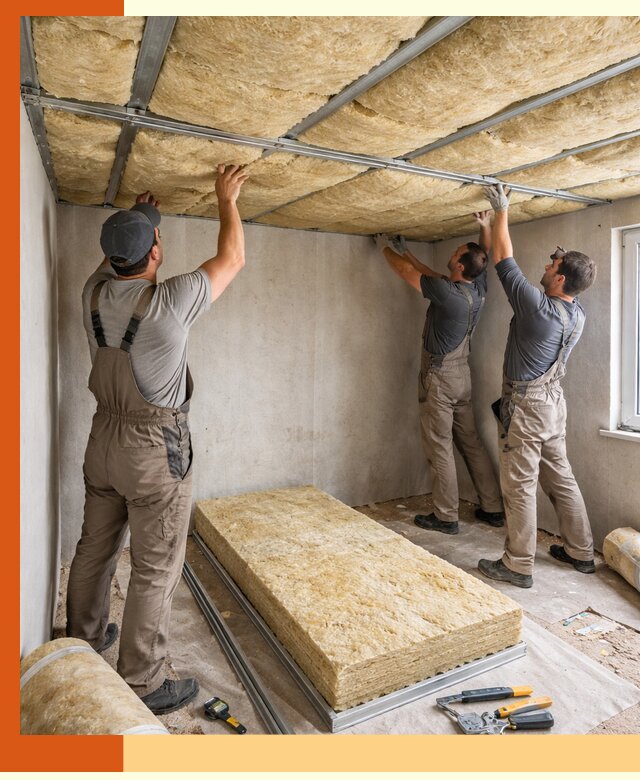 Утепление потолка в Коломне — тепло и без сквозняков