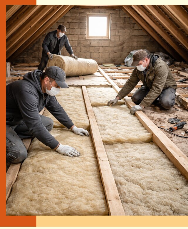 Утепление чердака в Коломне — профессиональная теплоизоляция кровли