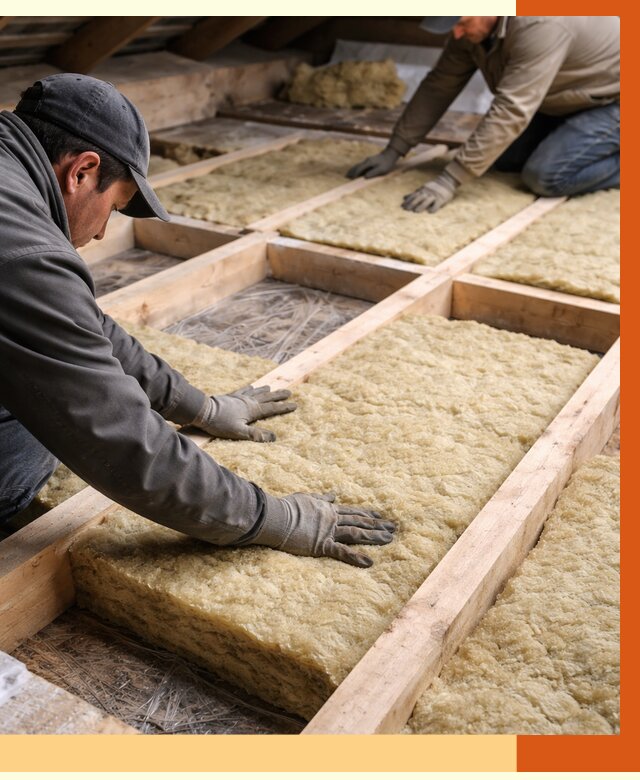 Утепление чердака минватой в Коломне от 3549 руб/м2 под ключ | ТепломастерКлм