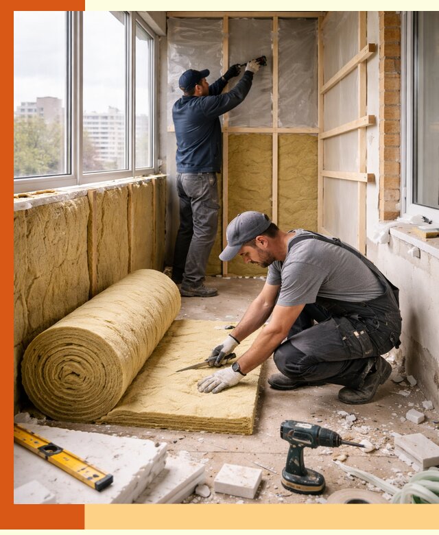 Утепление балкона под ключ в Коломне качественно и быстро