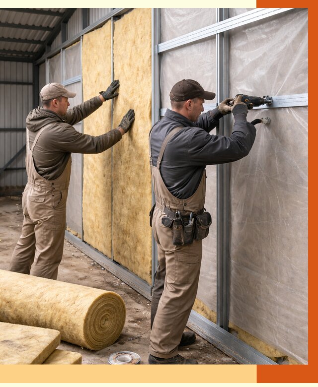 Утепление металлического ангара в Коломне от 4816 руб/м2 — услуги под ключ | ТепломастерКлм