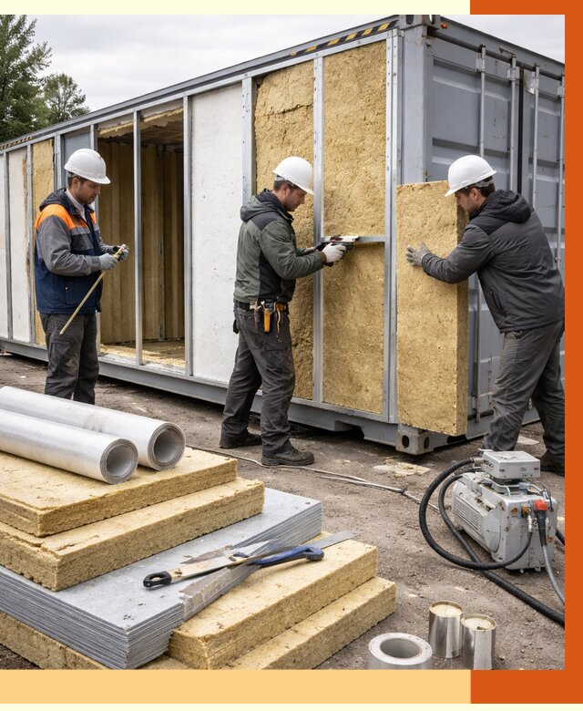 Утепление морского контейнера в Коломне от 3802 руб. под ключ | ТепломастерКлм