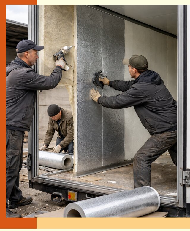 Утепление холодильного кузова в Коломне — монтаж и теплоизоляция