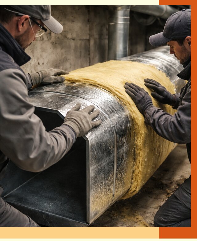 Утепление воздуховодов в Коломне от 4258 руб. — теплоизоляция вентиляции | ТепломастерКлм