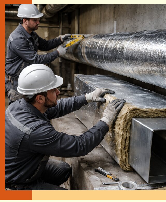 Профессиональное утепление воздуховодов и теплоизоляция в Коломне