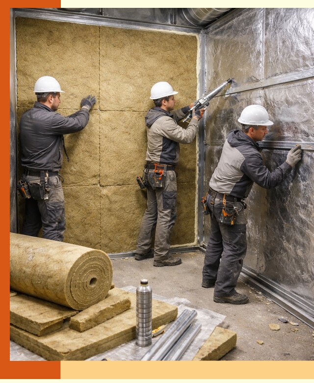 Утепление венткамеры в Коломне — качественная теплоизоляция и шумопоглощение