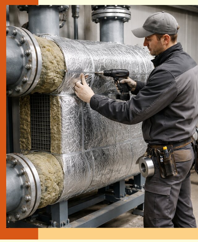 Утепление теплообменника в Коломне — профессиональная теплоизоляция оборудования