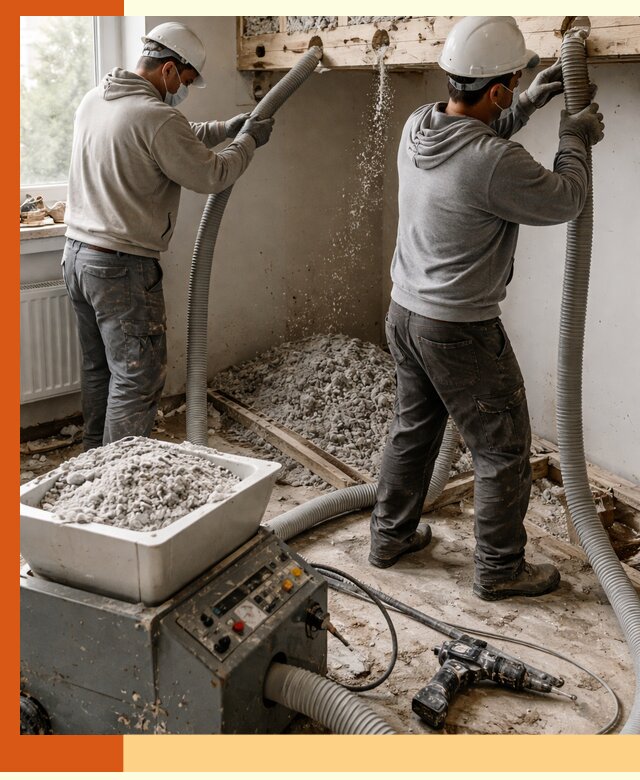 Заполнение пустот перекрытий пеной и наполнителями в Коломне