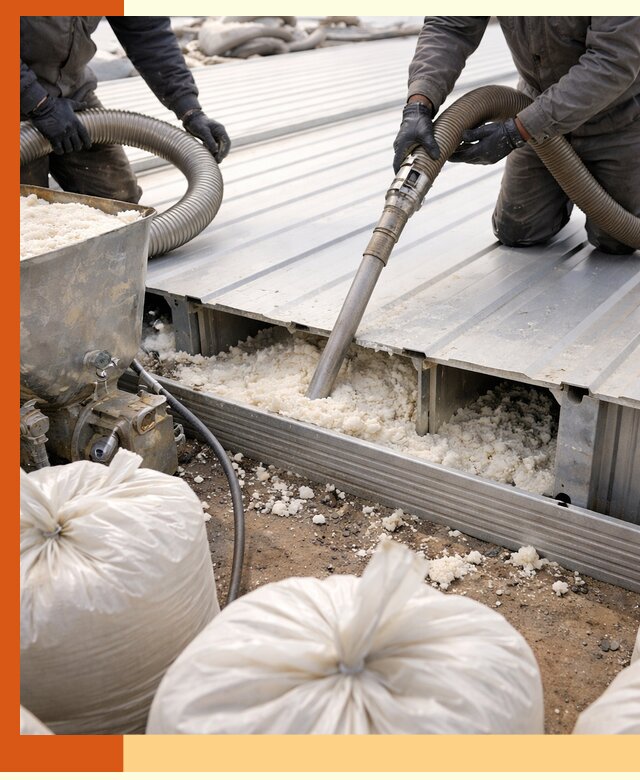 Заполнение пустот кровельных панелей пенными и мокрыми герметиками в Коломне