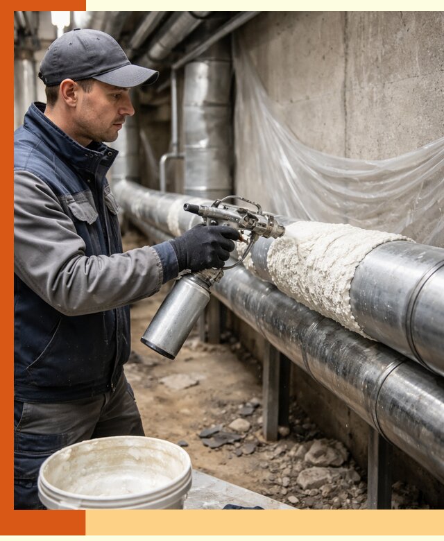 Утепление труб жидкой теплоизоляцией в Коломне