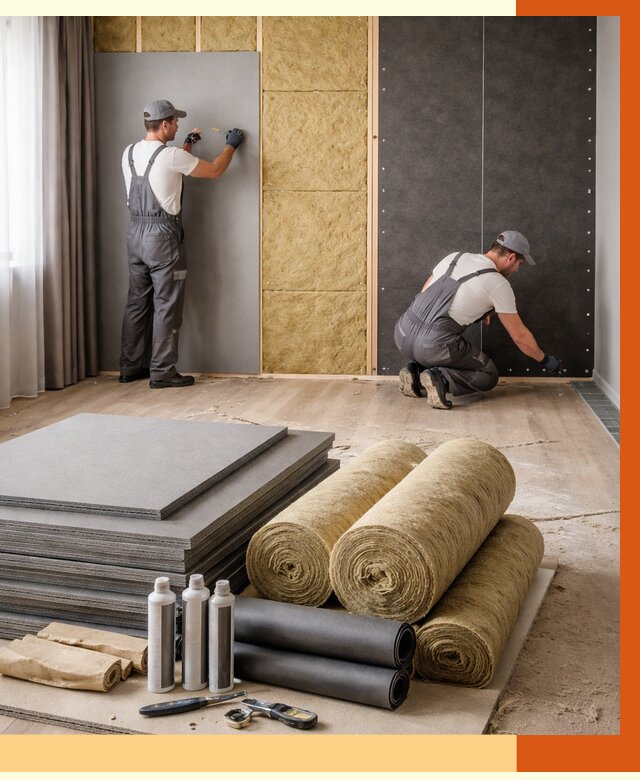 Шумоизоляция дома в Коломне от 4563 руб/м2 — комплексная звукоизоляция под ключ | ТепломастерКлм