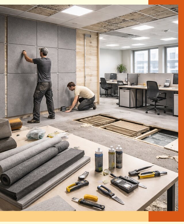 Профессиональная шумоизоляция офиса в Коломне от 6844 руб. за м2 | ТепломастерКлм