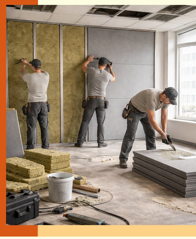 Профессиональная шумоизоляция офисов в Коломне для комфорта сотрудников