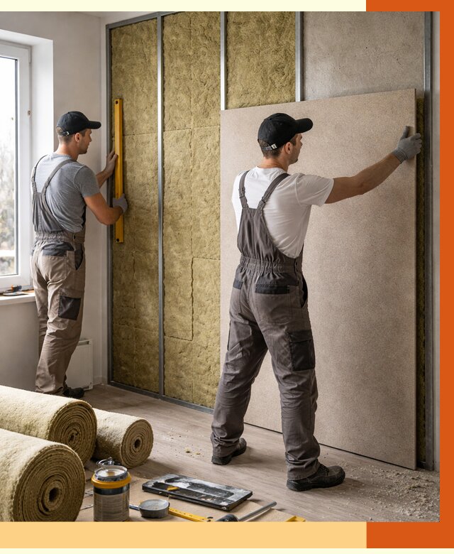 Шумоизоляция стен в Коломне от 4563 руб/м2 — звукоизоляция стен под ключ | ТепломастерКлм