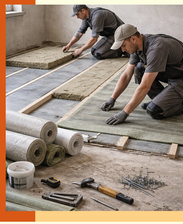 Шумоизоляция пола в Коломне — профессиональная звукоизоляция помещений