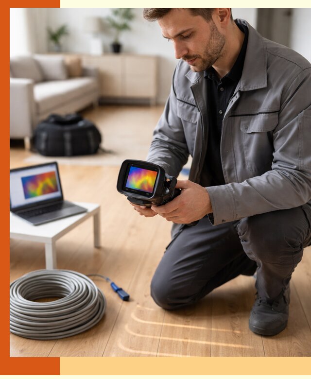 Тепловизионное обследование тёплого пола в Коломне для точной диагностики