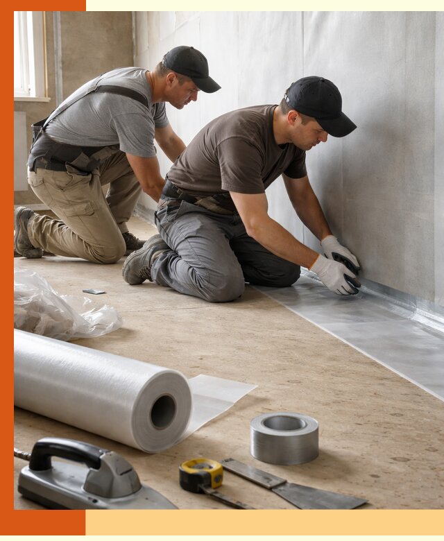 Монтаж пароизоляции для дома и помещений в Коломне