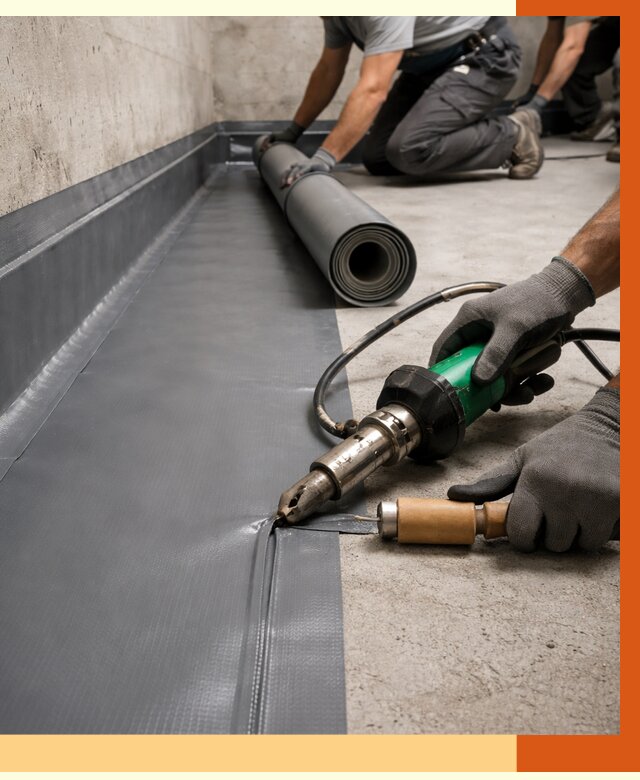 Монтаж гидроизоляционной мембраны в Коломне от 1009 руб/м2 | ТепломастерКлм