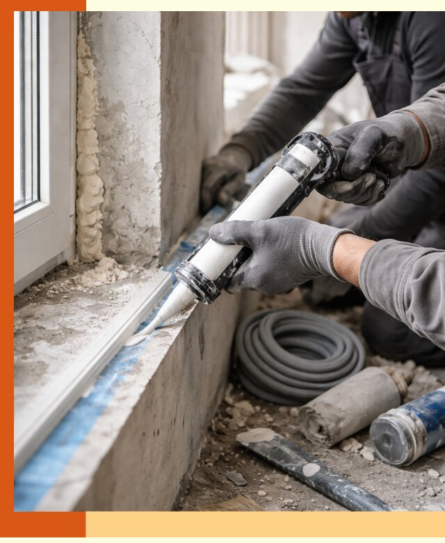 Герметизация стыков и примыканий зданий в Коломне