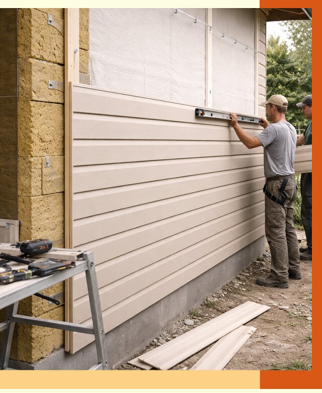 Монтаж сайдинга после утепления в Коломне от 1876 руб. — обшивка и облицовка | ТепломастерКлм