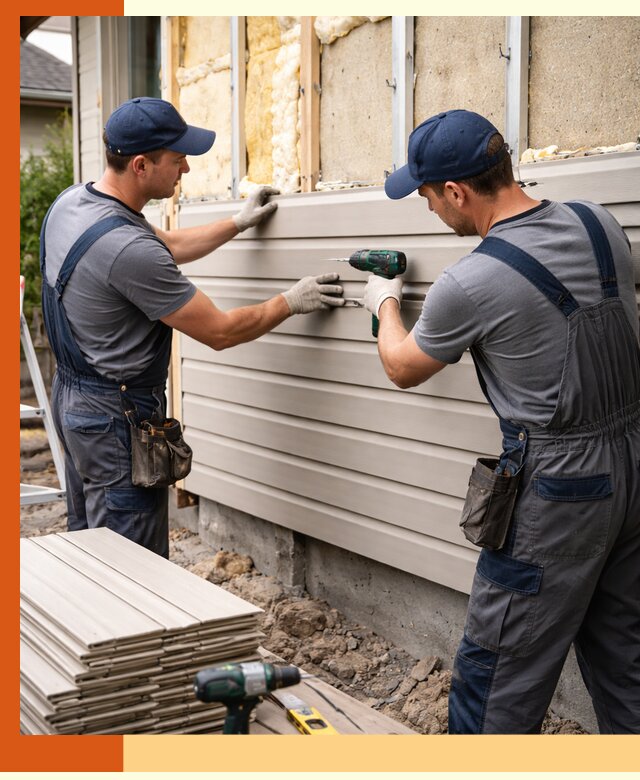 Монтаж сайдинга после утепления в Коломне качественно и надежно